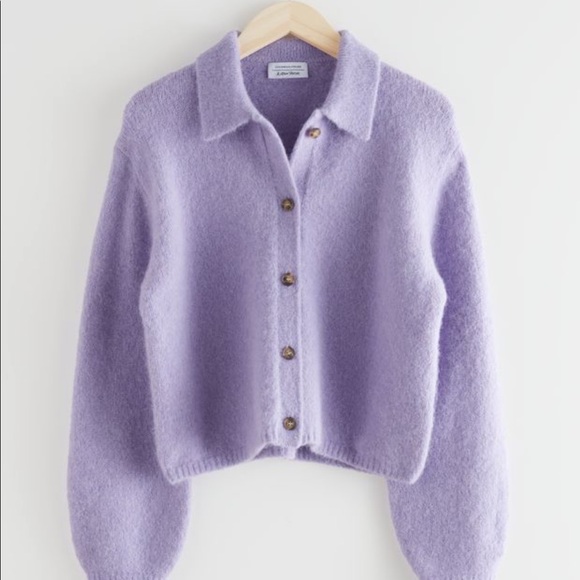 & Other Stories Sweaters - & other stores wool blend tortoise button cardigan